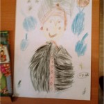 This is not my drawing, but that day i could not do better. This was made of one of the "Raduga " visitors. That is center for disabled peaople. We work there and i love this drawing!
