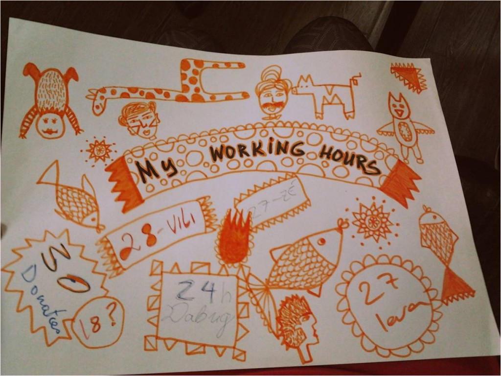 I just decided to make our working hours more fun. And there you can see a lot of things that happened to me during the week , like - lady with moustache and propobly some interesting dreams about the animals.